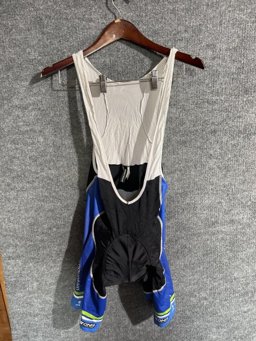 DNA Cycling Bib Shorts Mens Medium Blue Padded Chamois 9 Inseam Bike Italy